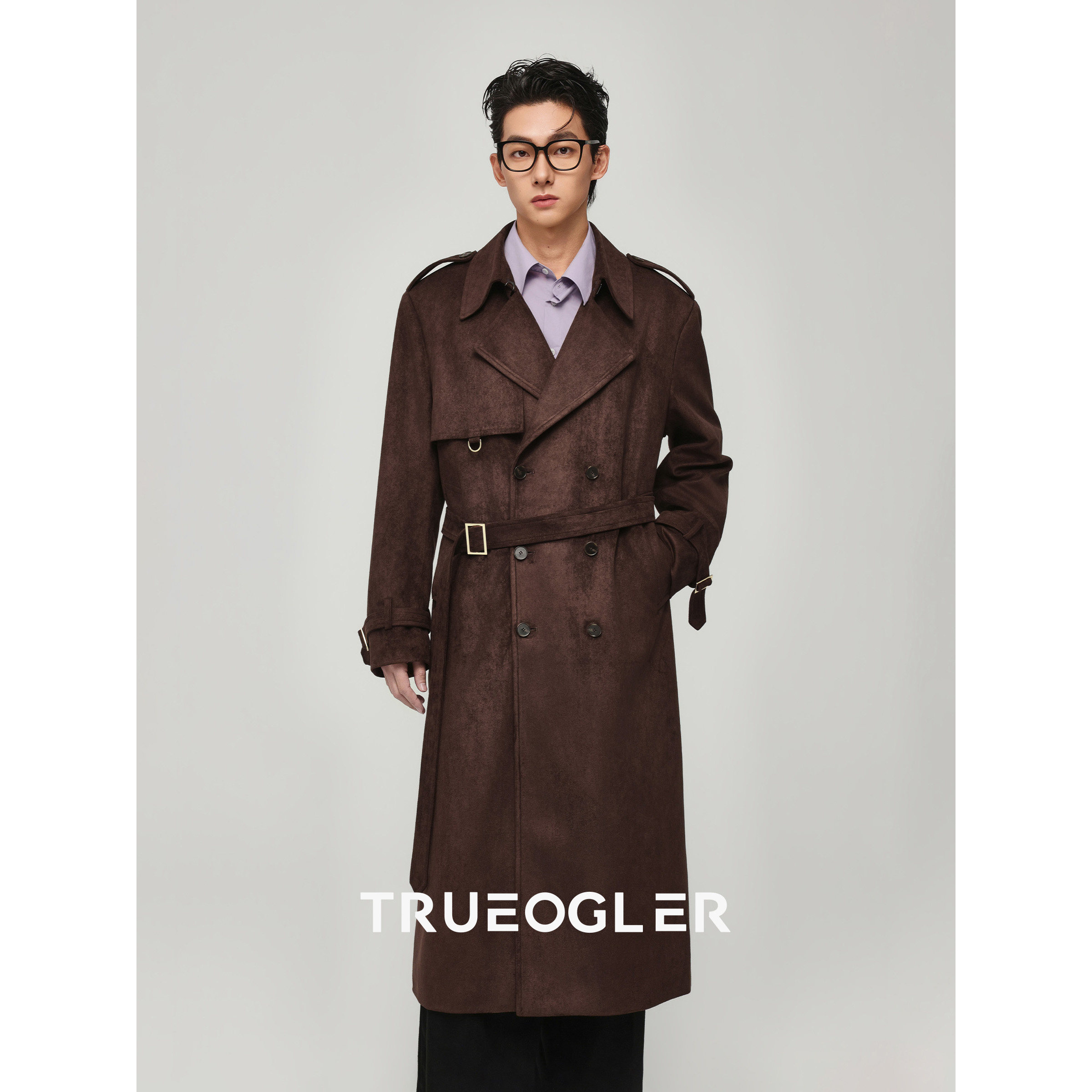 【储格】麂皮绒感风衣外套男长款过膝宽松休闲高级感大衣春季时尚,男装,风衣,淘宝优惠券,粉丝福利购,淘宝优惠卷