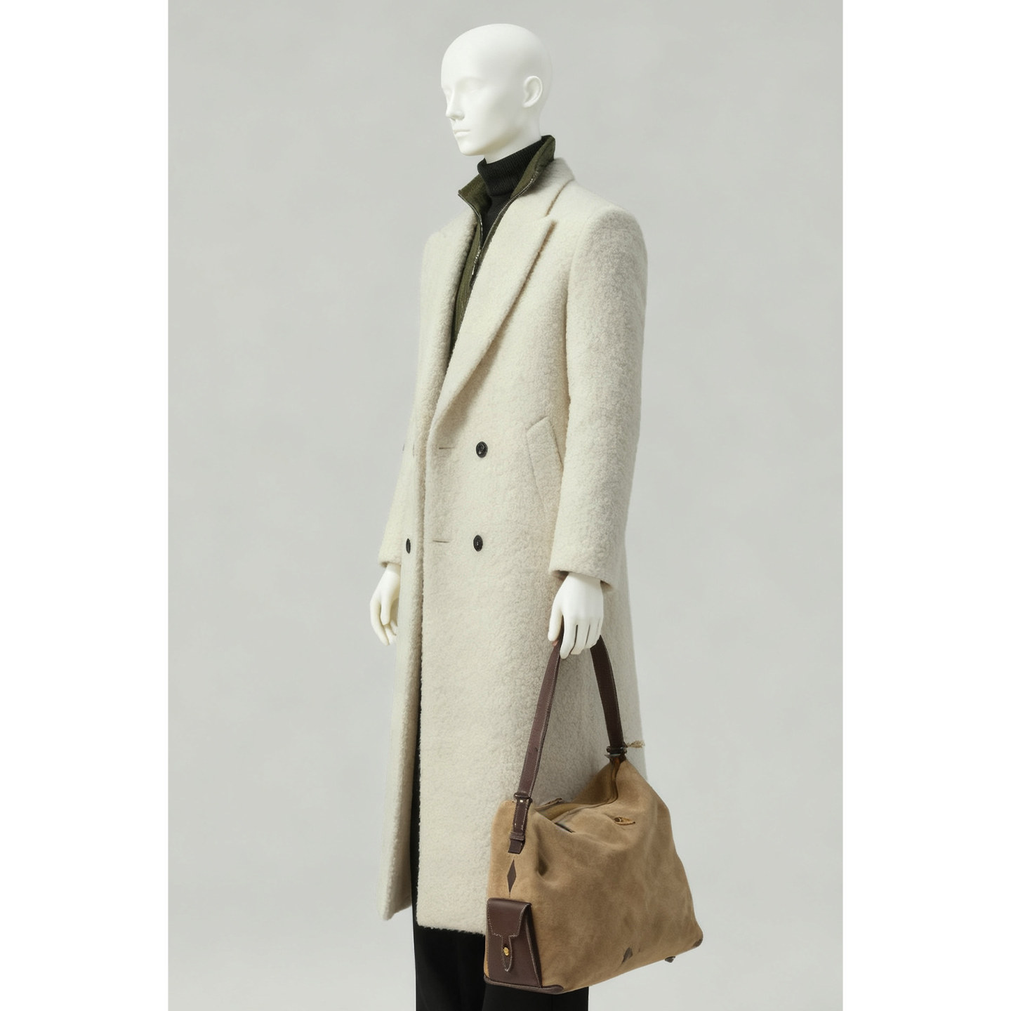 【储格】呢子大衣男中长款过膝保暖加厚冬季仿马海毛绒感休闲外套,男装,毛呢大衣,淘宝优惠券,粉丝福利购,淘宝优惠卷