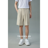 储格 高级感垂感抗皱5分男裤 短裤 薄款 裤 男夏季 五分西装 子冰丝
