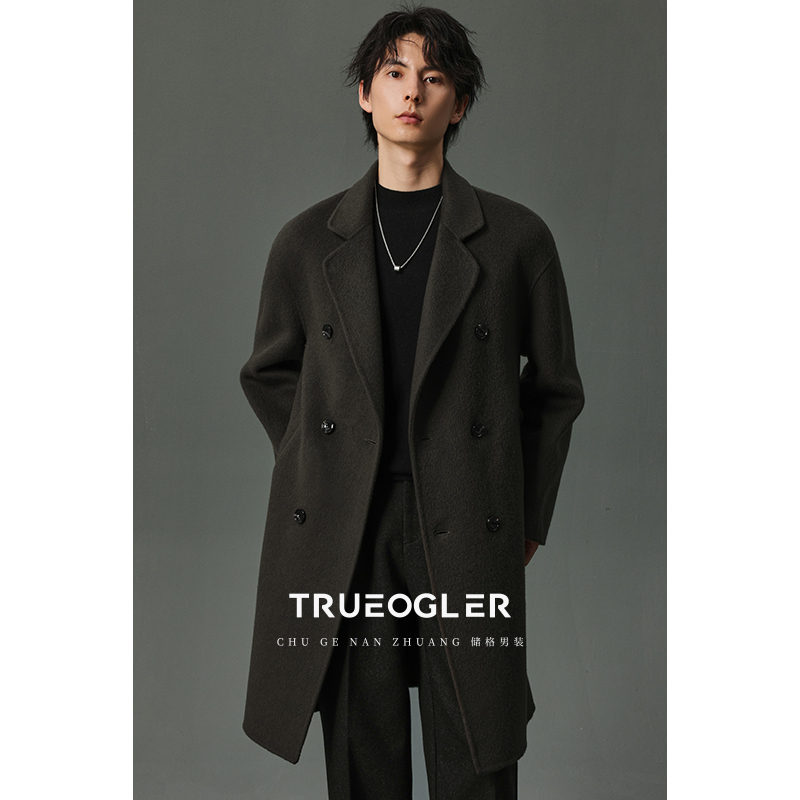 900g重磅骆驼绒双面羊毛呢大衣