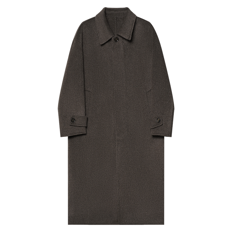 双面羊毛呢大衣男中长款过膝