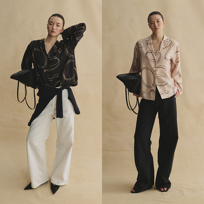 SLO“缪斯手迹”真丝衬衫18姆米桑蚕丝健康养肤凉感松弛奢贵衬衣