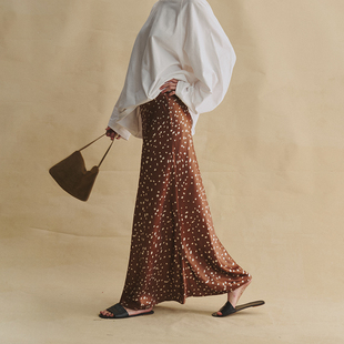 SLO“黄金分割”进口三醋酸限定定制环保染色小鹿纹鱼尾半身裙子