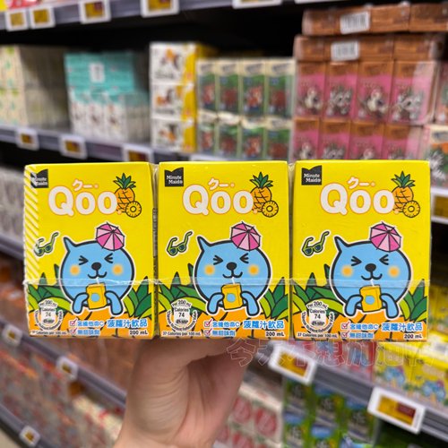 香港代购 QOO酷儿菠萝汁饮品6包*200ml