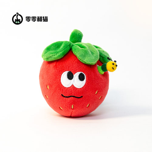 可爱草莓毛毛虫挂件创意玩偶