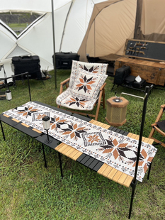 camping 桌旗桌布 桌旗布艺餐桌户外露营桌子折叠摆摊