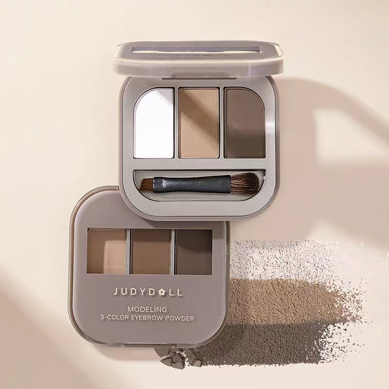 Judydoll橘朵立体造型三色眉粉显色自然持久双头眉刷防水轻松上妆
