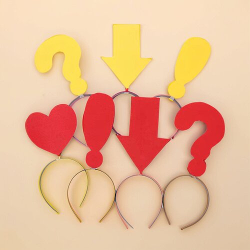 创意npc头饰问号箭头头饰