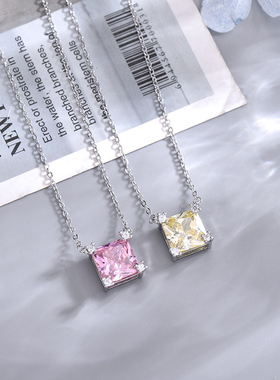 桃子S925银银锁骨链女气质项链