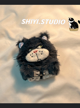 毛绒可爱路西法猫咪适用AirPods保护套新款Pro3苹果耳机套秋冬2代无线蓝牙盒3代airpodspro2代小众防摔保护壳