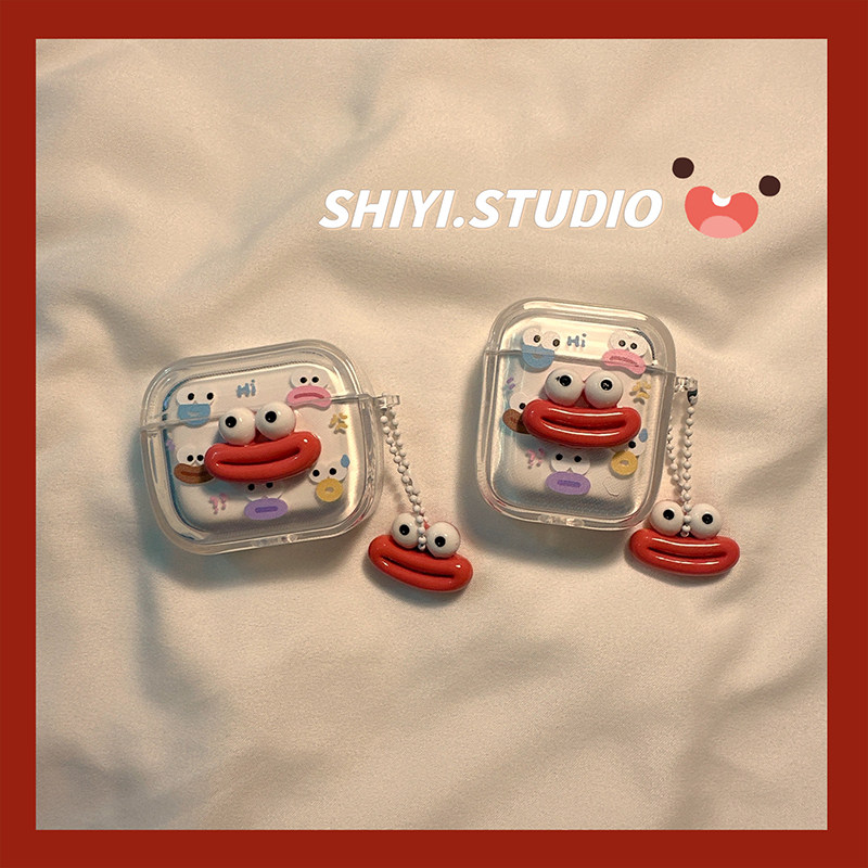 搞怪立体可爱香肠嘴表情适用AirPods4保护套新款iPod苹果