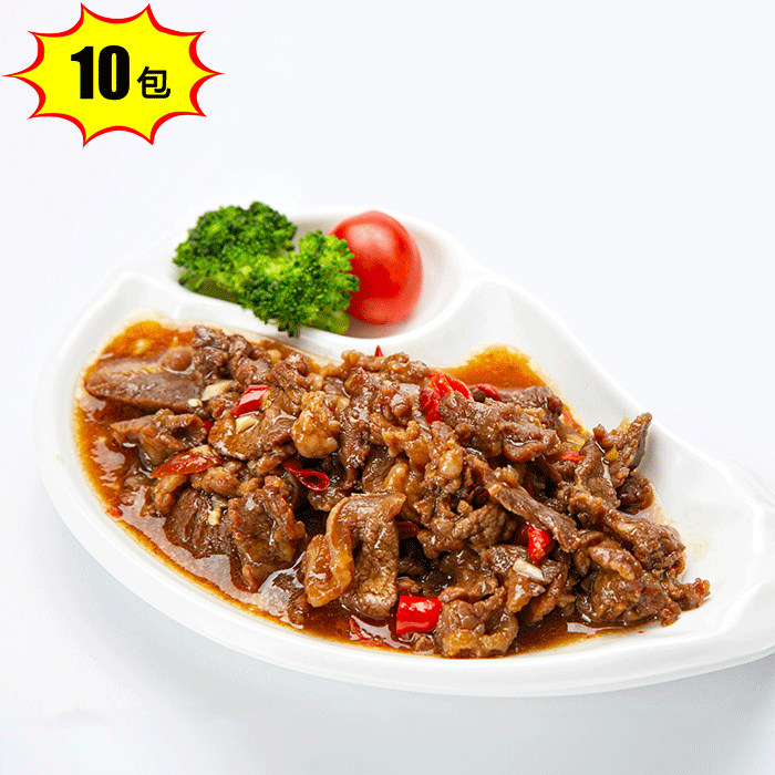 菜字头170g*10包小炒黄牛肉料理包 快餐半成品菜肴盖浇饭调理包