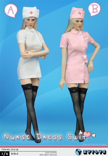 现货 ZYTOYS 1/6 ZY16-18 护士服 护士装套装 适合12寸女兵人素体