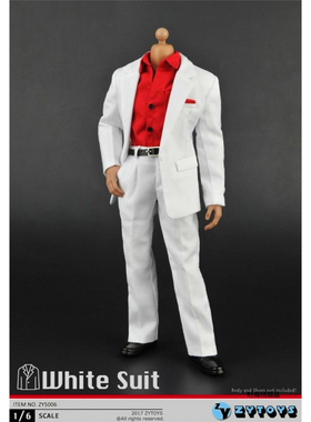 ZYTOYS 1/6 兵人散件 衣服模型  ZY5006 白色西装 西服套装 现货