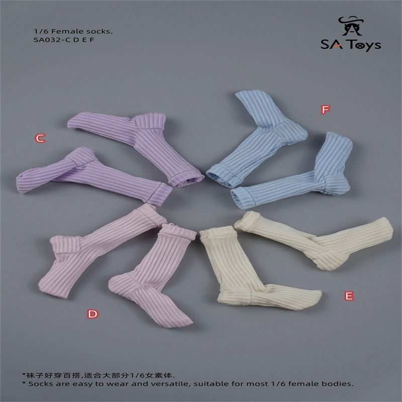 现货 SA Toys SA032 1/6女兵人 服装 配件 中筒运动袜子 12寸人偶