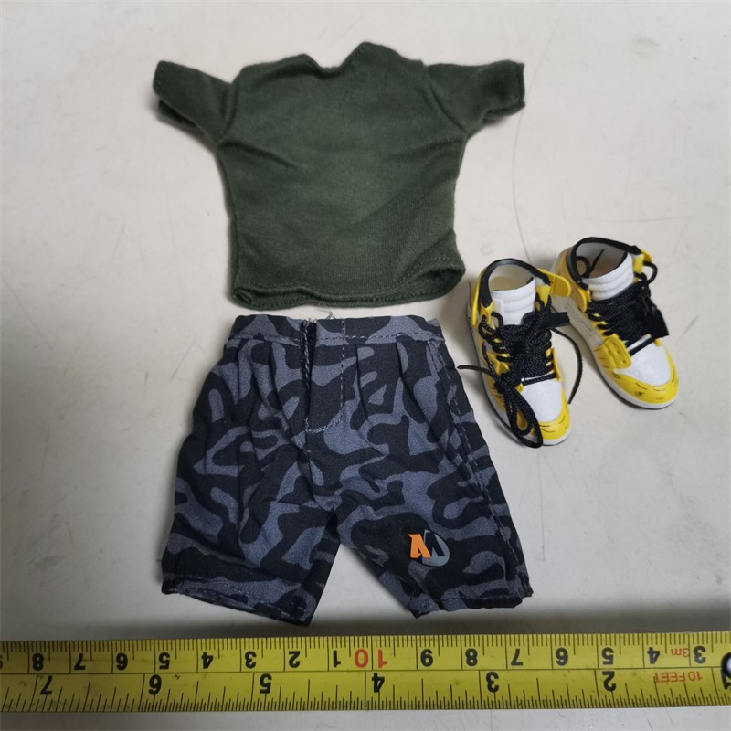 1/6 男兵人衣服模型配件 T恤衫 短裤套装 可配12寸兵人素体 现货