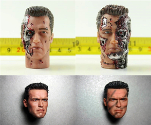 现货 1/6男兵人 终结者阿诺头雕2 T800 独闯龙潭 可配PH M34素体