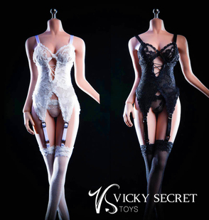适合包胶女兵人素体 紧身吊带内衣连体袜 现货 18XG29 VSTOYS