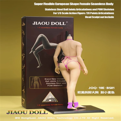 JIAOU DOLL16女兵人JOQ-00E欧美连脚大胸3代可动包胶素体模型人偶