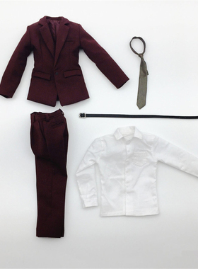 1/6 兵人 衣服 男款 红色西服 西装套装 适合12寸男素体模型 现货