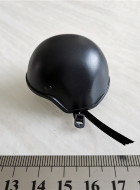 1: 6男兵人场景组件 散件 SWAT 黑色头盔 防弹头盔 美军大兵头盔