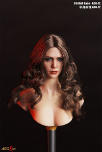 ACGTOYS-12 1/6兵人半身胸像支架地台 12寸兵人头雕底座 不含头雕