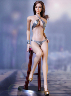 1/6 女兵人服饰模型 性感内衣 银色比基尼 可配岚PH包胶素体 现货