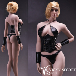 VStoys 1/6女兵人17XG07 性感皮内衣内裤适合PHICEN包胶素体 现货