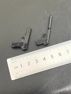 现货1/6兵人詹姆斯邦德007特工配件合金手枪模型配消音器手办模型