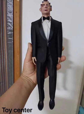 现货 Toy center1/6兵人黑色西装礼服回馈11配007邦德西服C罗正装