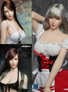 SUPER DUCK 1/6 女兵人头雕 SDH017 萝莉 美女头雕 适合包胶 现货