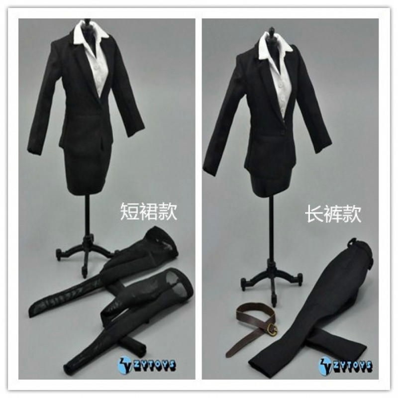 黑色职业装女兵人现货