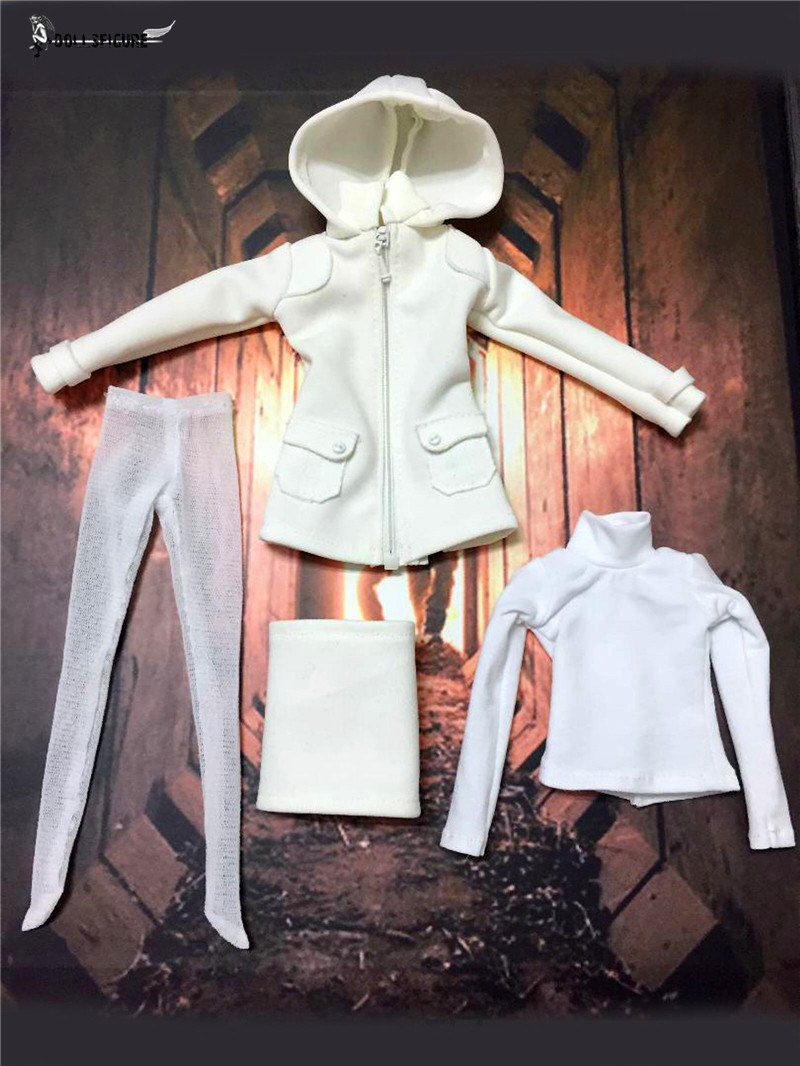 1/6 女兵人衣服模型 CC299 潮流韩版风大衣 外套 时尚4件套 现货