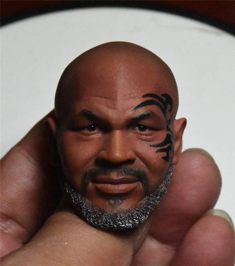 1:6 兵人头雕 王者归来 猛汉拳王 泰森头雕 胡子版纹身图案 现货