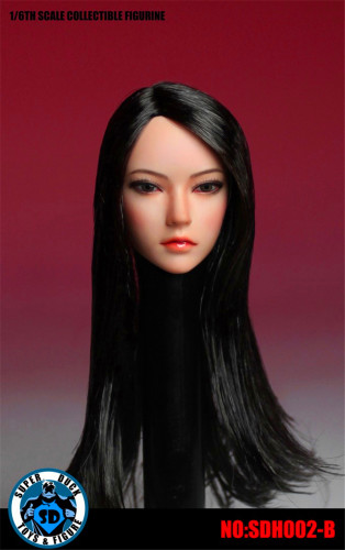 SUPER DUCK 1/6 兵人头雕模型 亚洲美女 SDH002 植发女头雕 现货