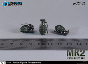 ZYTOYS 1:6兵人模型玩具 ZY2024 MK2 手榴弹 菠萝弹 越战 现货