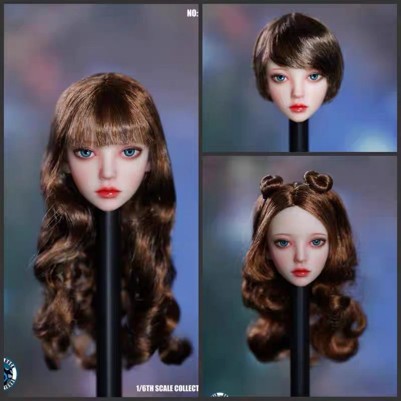SUPER DUCK 1/6女兵人 SDH033 植发美女头雕 可爱 OB 萌萌头 现货