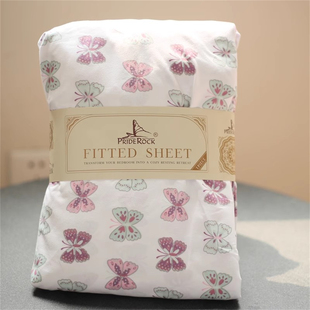 大尺寸200*220CM蝴蝶印花纯色格子磨毛床笠贴身透气床垫保护罩