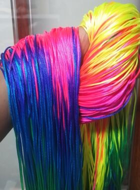 端午节五彩绳 diy手工编织绳七彩色儿童手链绳子编发绳手链编织线