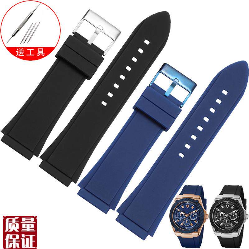适配盖尔斯U0247G3W0040G3W0040G7系列黑P蓝色硅胶手表带男22m