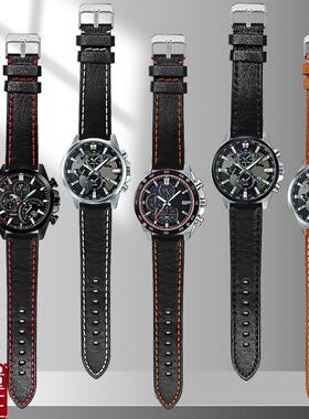 适配卡西欧意大利牛皮手表带EFR-303L/303DEQBM-501EFS-S500男2