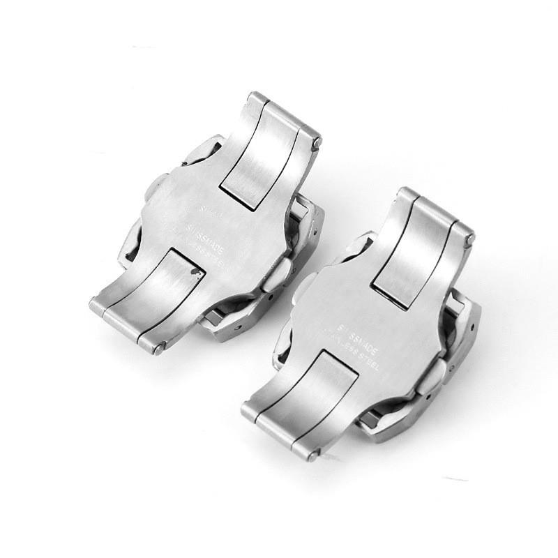 原装适用山度士表扣卡地亚桑托斯Santos100双按蝴蝶扣手表配件18m