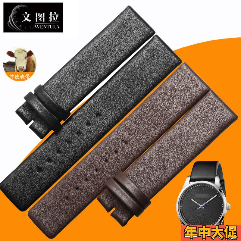 适配原装文图拉表带CK表带K8S211手表带真皮表带K8S男勇士系列20M
