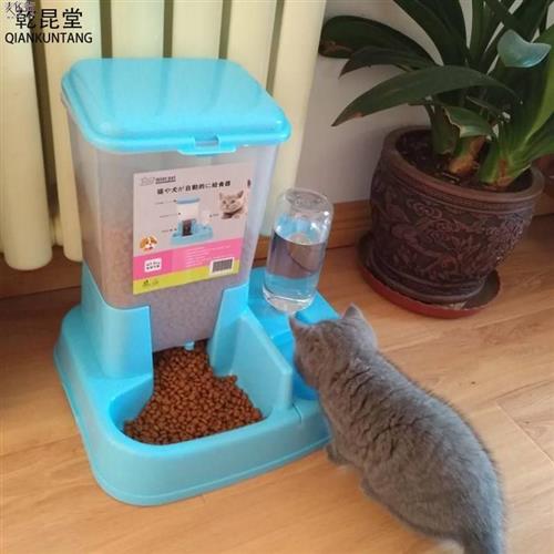 猫咪用品猫碗双碗自动饮水狗i碗自动喂食器宠物用品猫盆食盆猫食