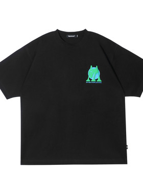 MYGE 22S/S 世界范围发泡印花T恤重磅纯棉宽松短袖T恤