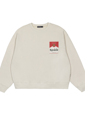 MYGE纵横四海致敬logo印花贴布圆领卫衣