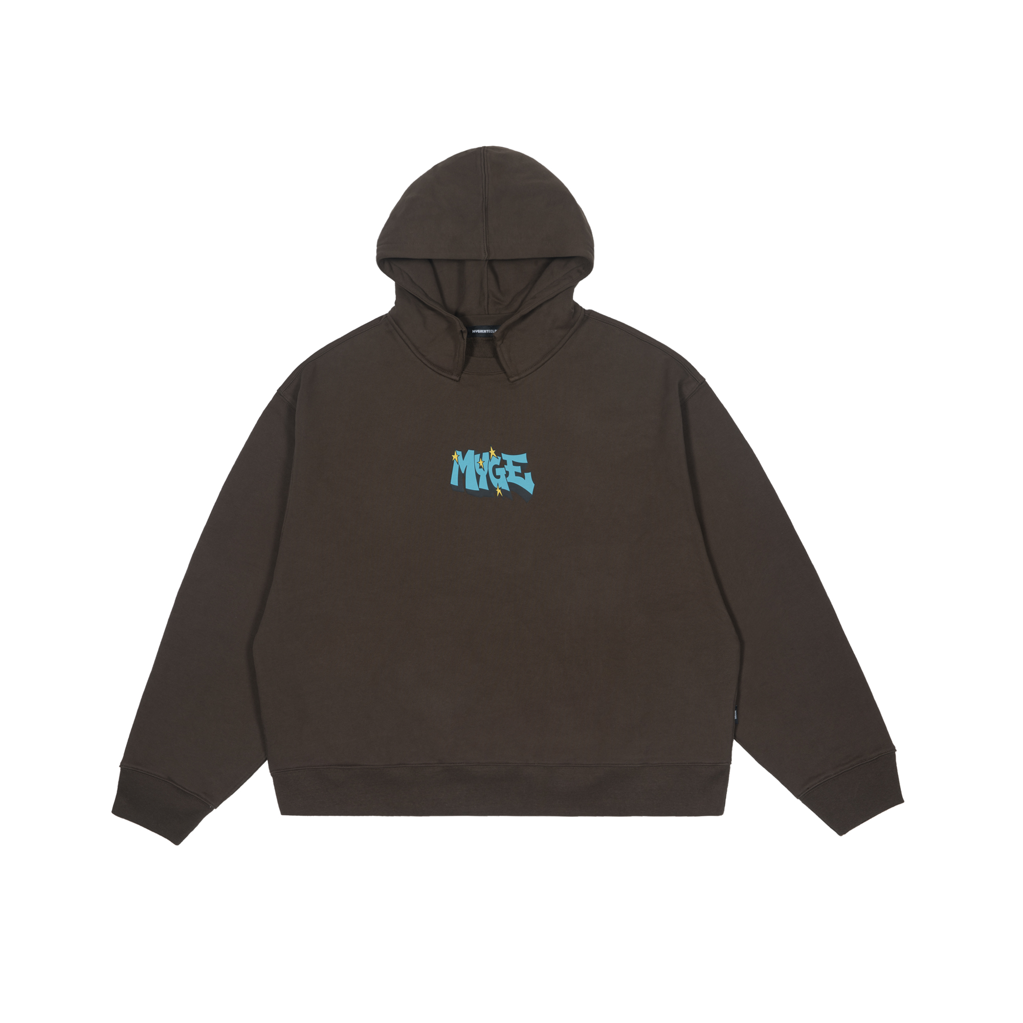 mygr手绘纯棉宽松连帽卫衣