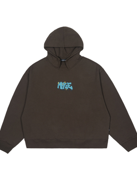 MYGE声场概念手绘图形印花连帽卫衣