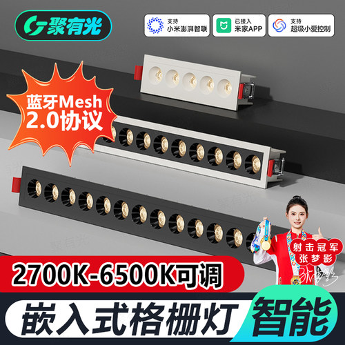 智能Mesh2.0全光谱嵌入式格栅灯