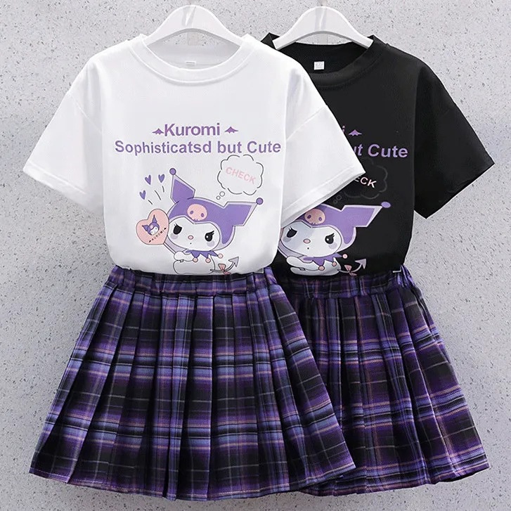 德国进口夏季儿童jk裙制服女童半身裙夏套装短裙夏装裙子格裙